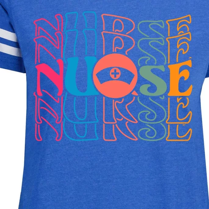 Retro Nurse Enza Ladies Jersey Football T-Shirt