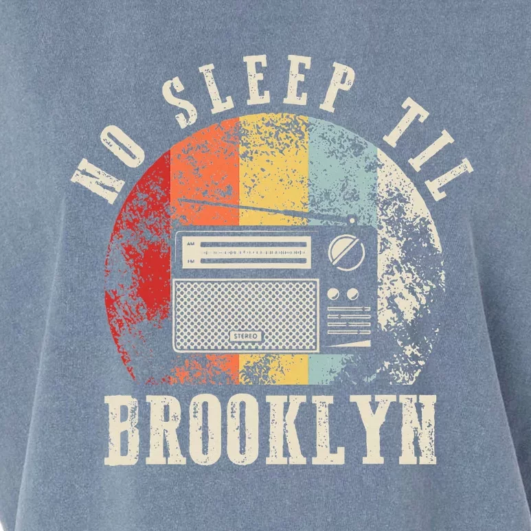 Retro No Sleep Til Brooklyn Old School Portable Stereo Garment-Dyed Women's Muscle Tee