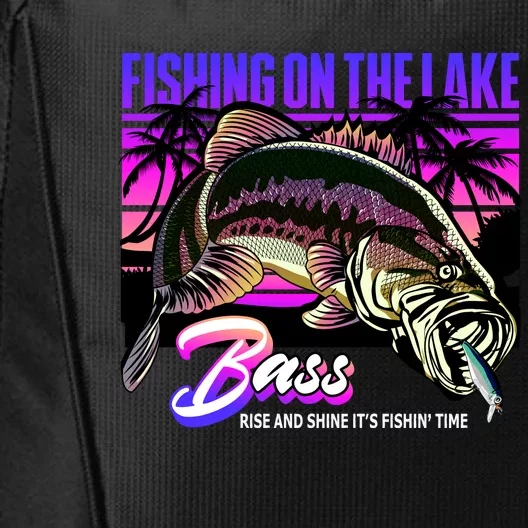 Rise N Shine Its Fishing Time Bass Lake City Backpack