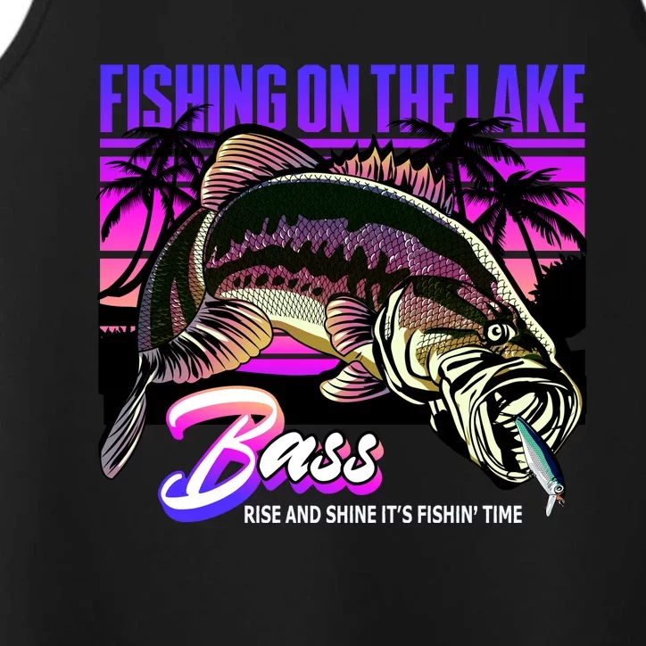 Rise N Shine Its Fishing Time Bass Lake Performance Tank