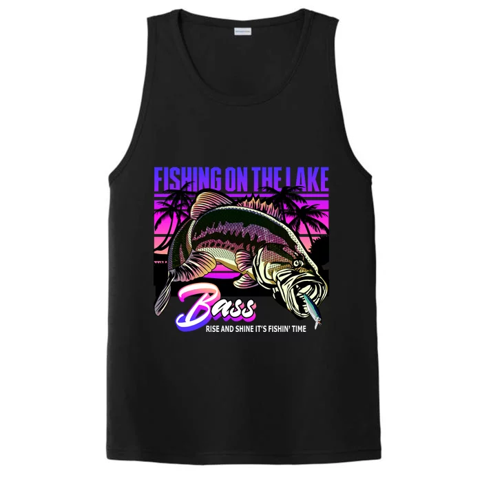 Rise N Shine Its Fishing Time Bass Lake Performance Tank