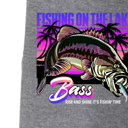 Rise N Shine Its Fishing Time Bass Lake Doggie 3-End Fleece Hoodie