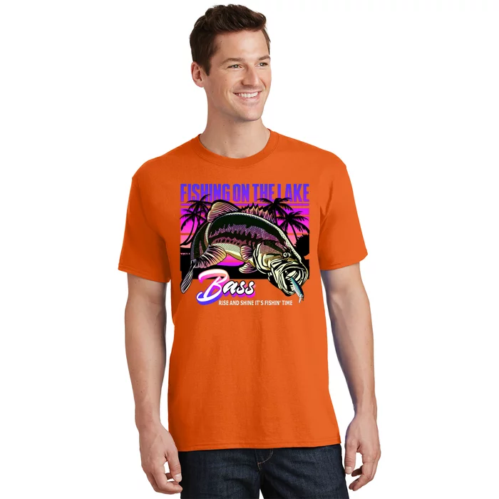 Rise N Shine Its Fishing Time Bass Lake T-Shirt