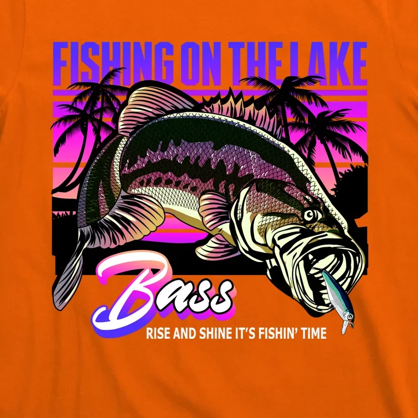 Rise N Shine Its Fishing Time Bass Lake T-Shirt