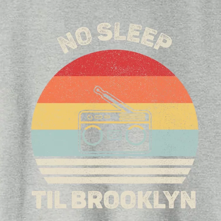 Retro No Sleep Til Brooklyn Gift Old School Portable Stereo Gift Women's Crop Top Tee