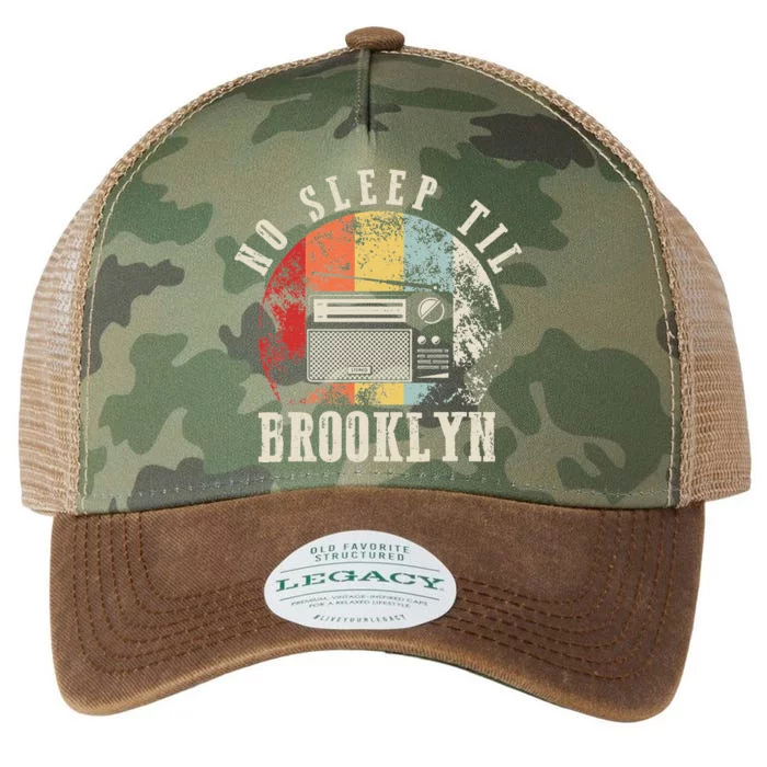 Retro No Sleep Til Brooklyn Old School Portable Stereo Legacy Tie Dye Trucker Hat