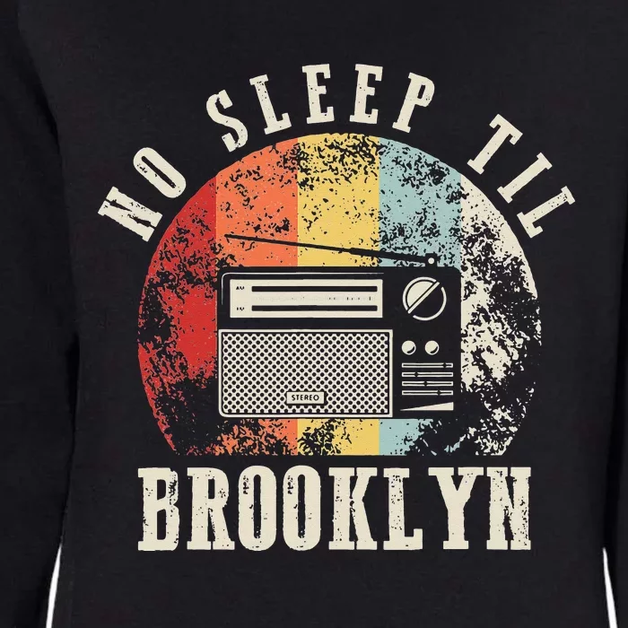 Retro No Sleep Til Brooklyn Old School Portable Stereo Womens California Wash Sweatshirt