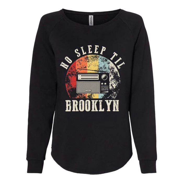 Retro No Sleep Til Brooklyn Old School Portable Stereo Womens California Wash Sweatshirt