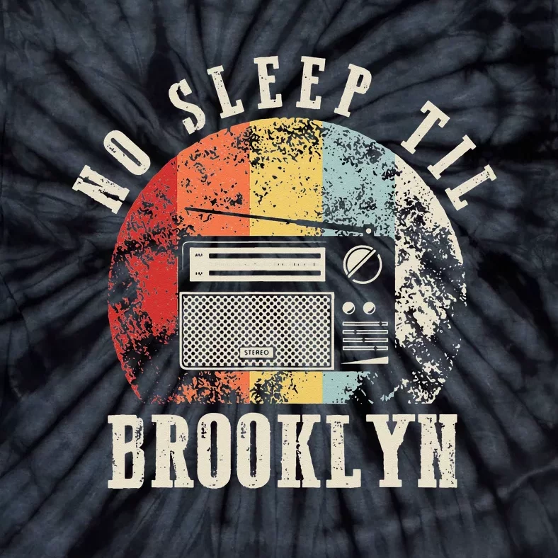 Retro No Sleep Til Brooklyn Old School Portable Stereo Tie-Dye T-Shirt