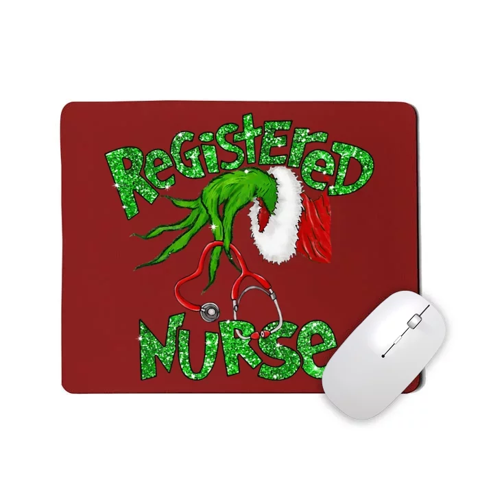 Registered Nurse Stethoscope Santa Elf Christmas Xmas Pajama Mousepad