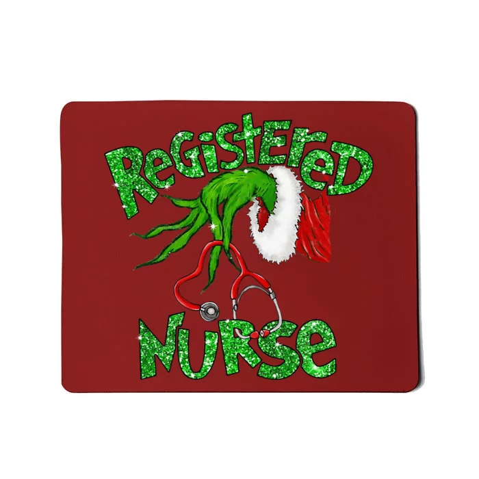 Registered Nurse Stethoscope Santa Elf Christmas Xmas Pajama Mousepad