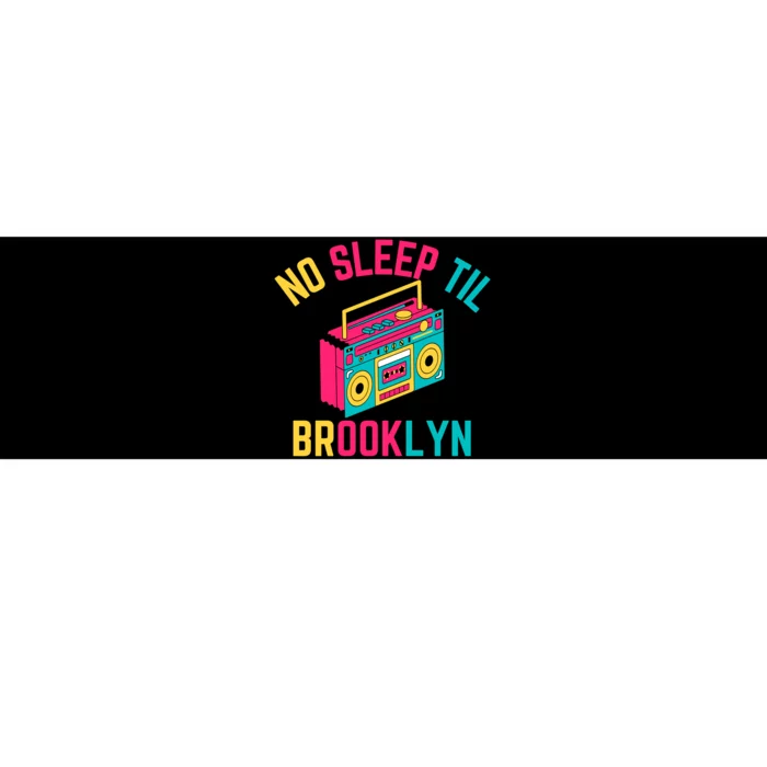 Retro No Sleep Til Brooklyn Bumper Sticker