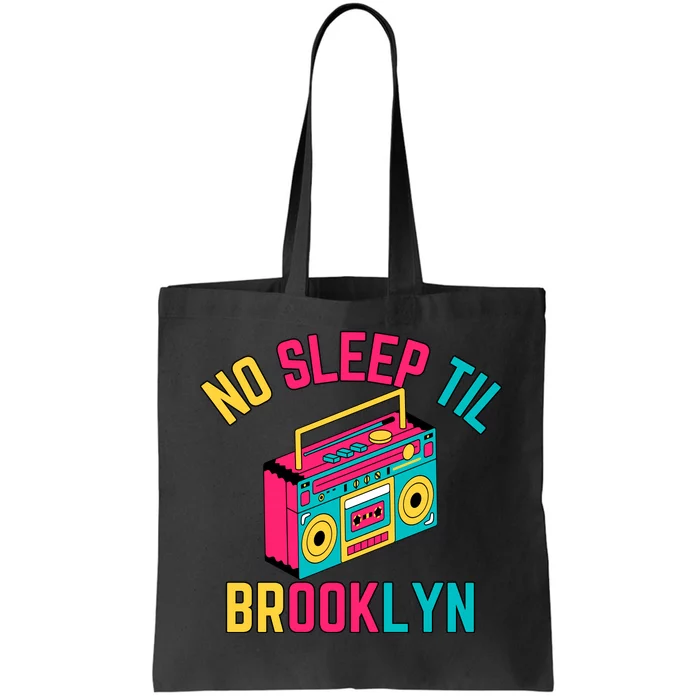 Retro No Sleep Til Brooklyn Tote Bag