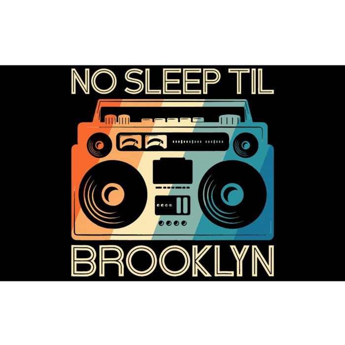 Retro No Sleep Til Brooklyn Old School Portable Stereo Bumper Sticker