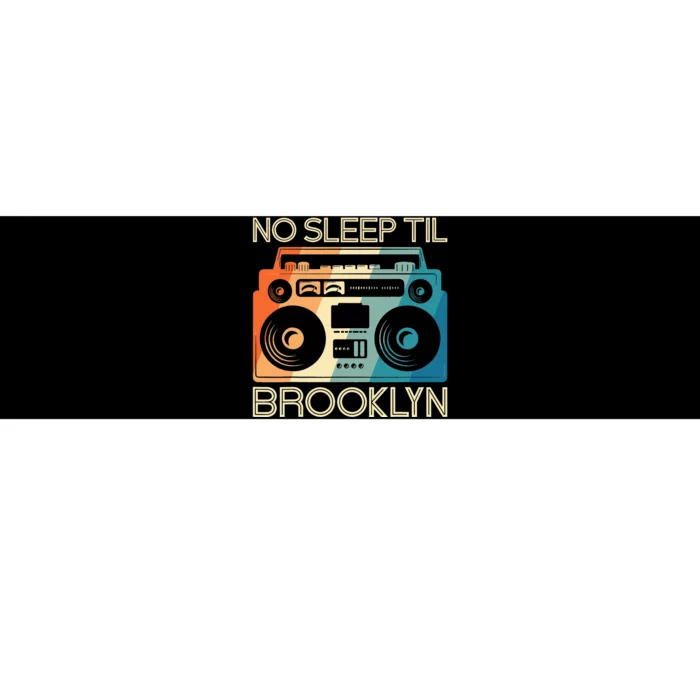 Retro No Sleep Til Brooklyn Old School Portable Stereo Bumper Sticker