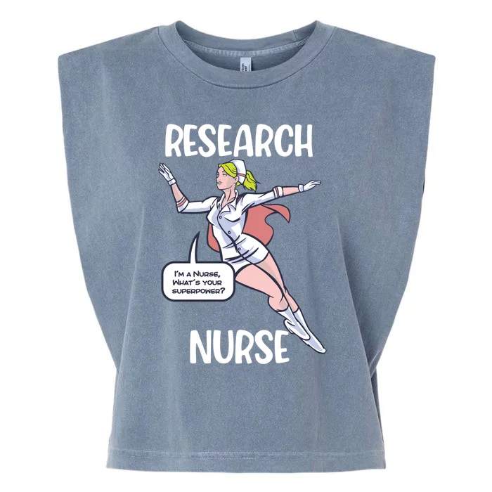 Research Nurse Superhero Nursing Cool Gift Garment-Dyed Women's Muscle Tee