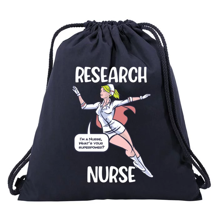 Research Nurse Superhero Nursing Cool Gift Drawstring Bag