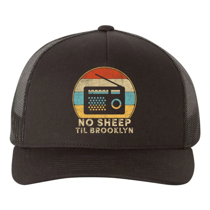 Retro No Sleep Til Brooklyn Old School Portable Stereo Yupoong Adult 5-Panel Trucker Hat