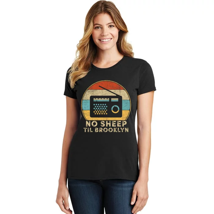 Retro No Sleep Til Brooklyn Old School Portable Stereo Women's T-Shirt