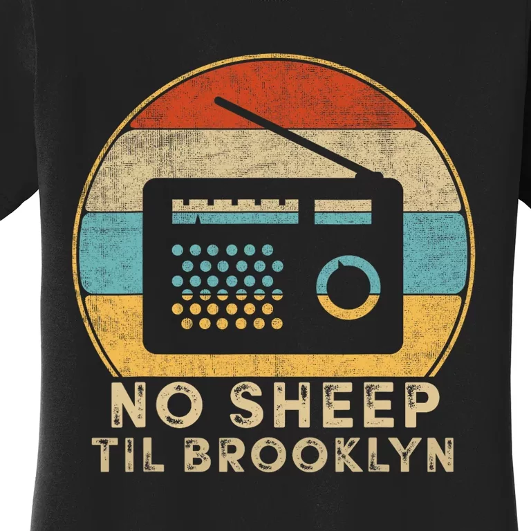 Retro No Sleep Til Brooklyn Old School Portable Stereo Women's T-Shirt