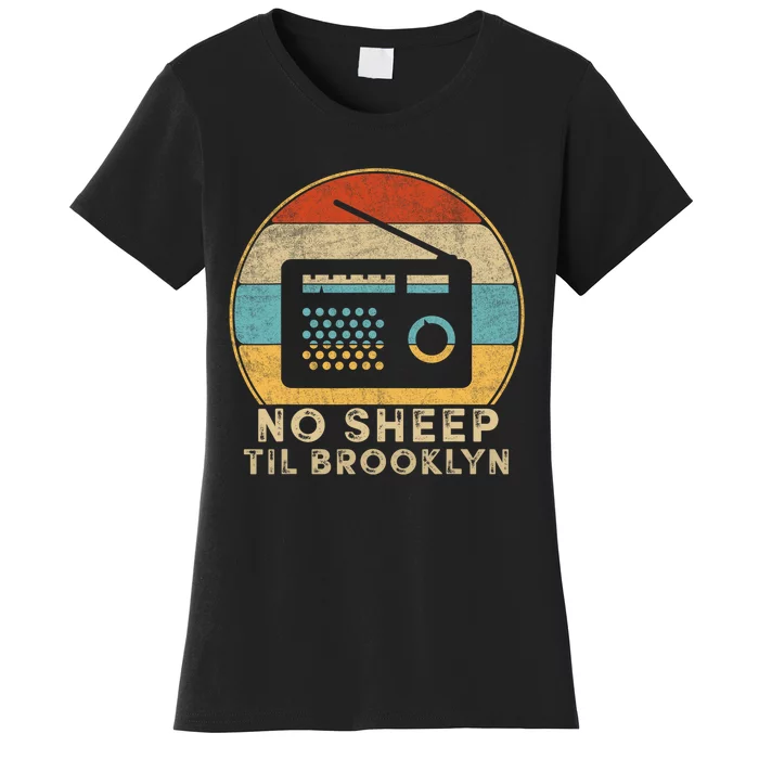 Retro No Sleep Til Brooklyn Old School Portable Stereo Women's T-Shirt