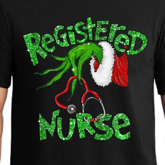 Registered Nurse Stethoscope Santa Elf Christmas Xmas Pajama Pajama Set