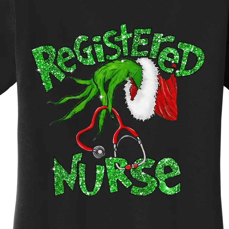 Registered Nurse Stethoscope Santa Elf Christmas Xmas Pajama Women's T-Shirt