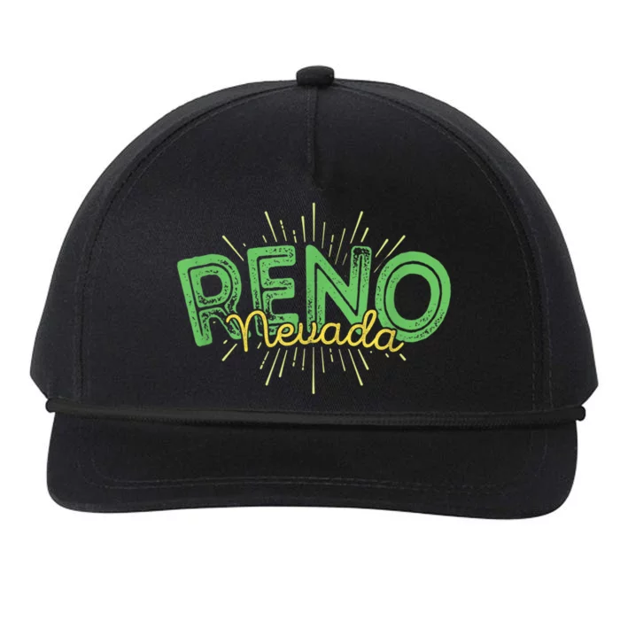 Reno Nevada Souvenir Snapback Five-Panel Rope Hat