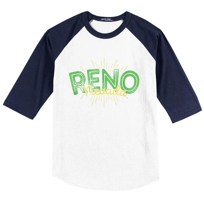 Reno Nevada Souvenir Baseball Sleeve Shirt