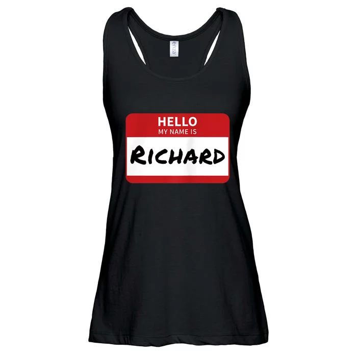 Richard Name Tag Hello My Name Is Richard Ladies Essential Flowy Tank