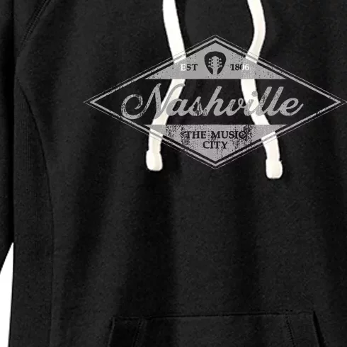 Retro Nashville Tennessee Music City Women's Fleece Hoodie