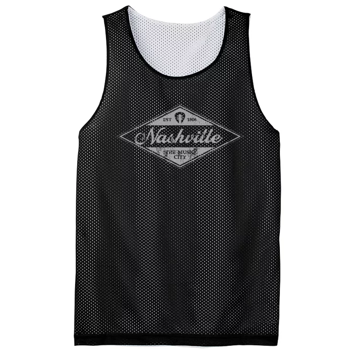 Retro Nashville Tennessee Music City Mesh Reversible Basketball Jersey Tank