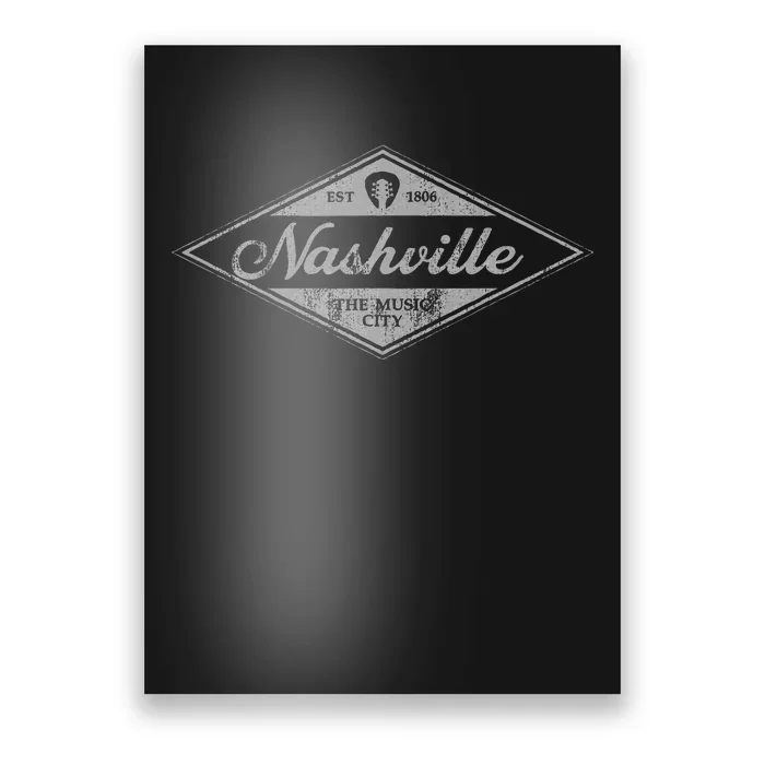 Retro Nashville Tennessee Music City Poster