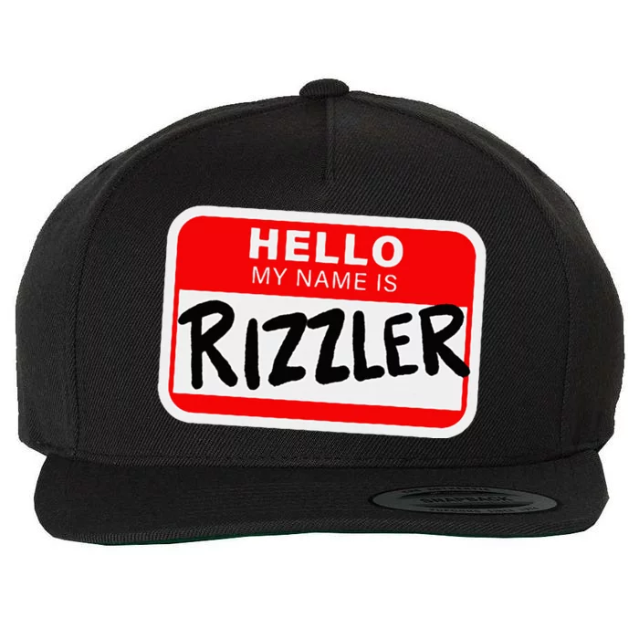 Rizzler Name Tag Rizz Wool Snapback Cap