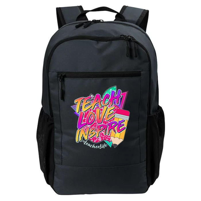 Retro Neon Teach Love Inspire #Teacher Life Daily Commute Backpack