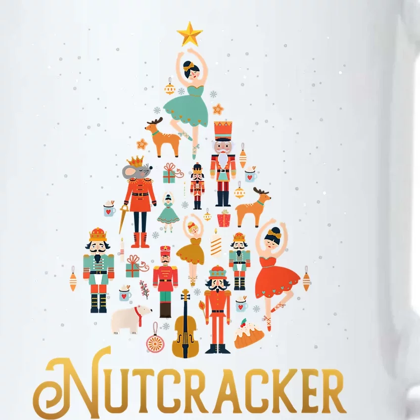 Retro Nutcracker Tree Ballet Dance Family Christmas Pajama Black Color Changing Mug