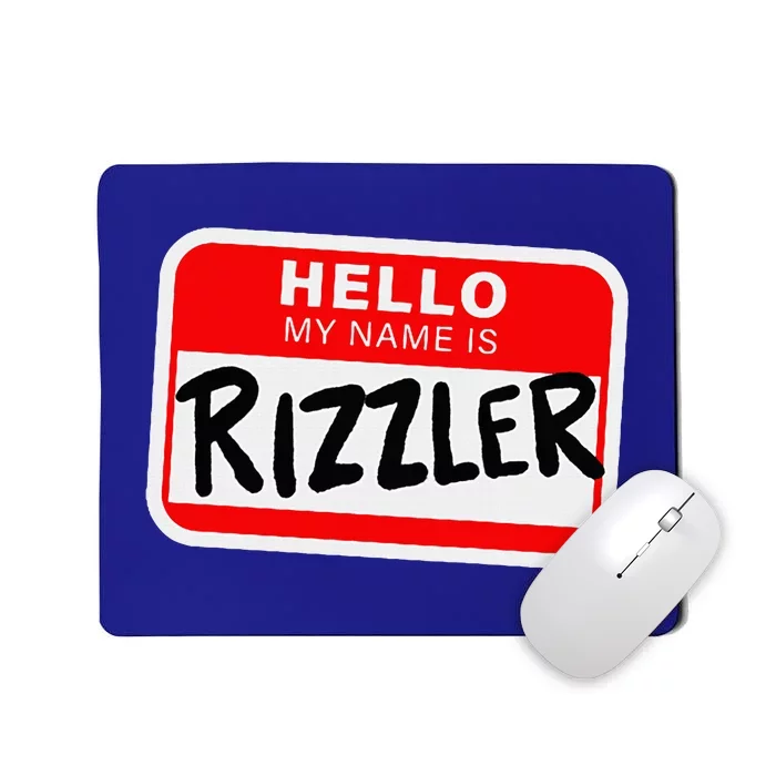 Rizzler Name Tag Rizz Mousepad