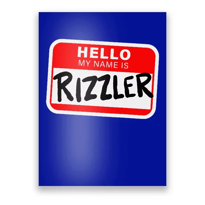 Rizzler Name Tag Rizz Poster