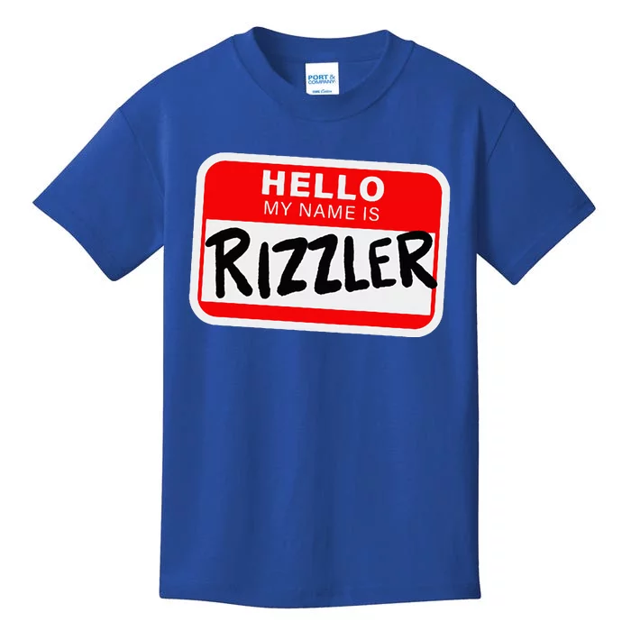 Rizzler Name Tag Rizz Kids T-Shirt