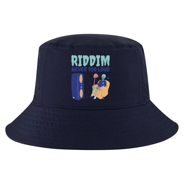 Riddim Never Too Loud Funny Dubstep Skeleton Gift Cool Comfort Performance Bucket Hat