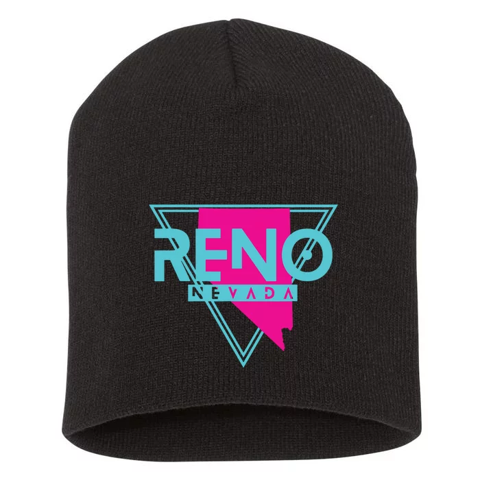 Reno Nevada T Triangle Nv Souvenirs Short Acrylic Beanie