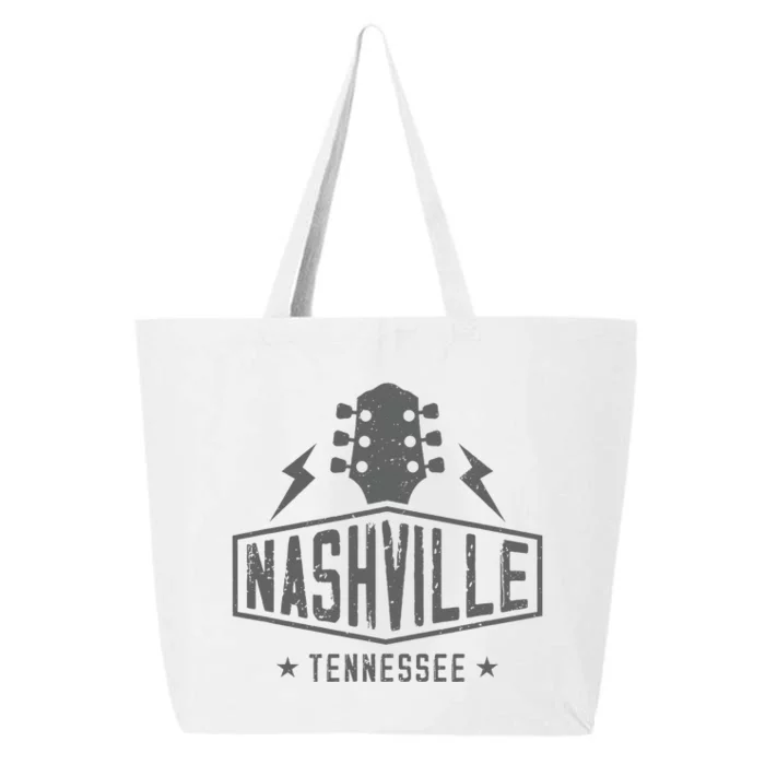 Retro Nashville Tennessee Guitar Vintage Country Music 25L Jumbo Tote