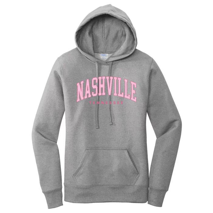 Retro Nashville Tennessee Vintage Preppy Throwback Women's Pullover Hoodie