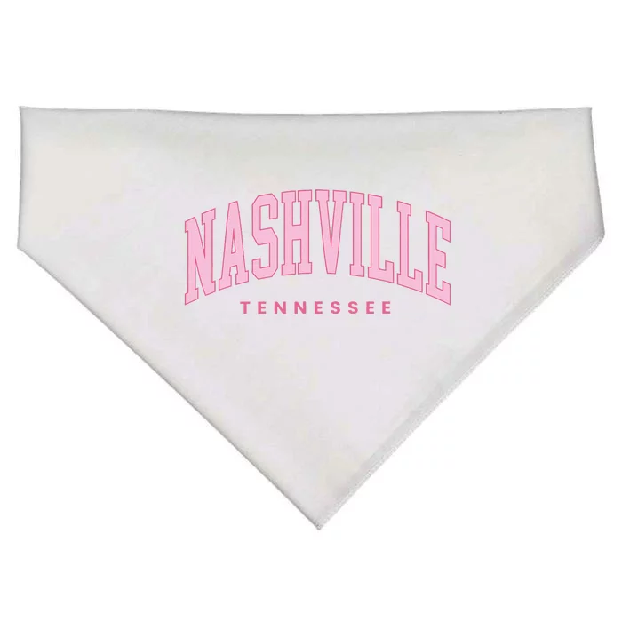 Retro Nashville Tennessee Vintage Preppy Throwback USA-Made Doggie Bandana