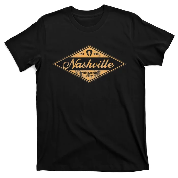 Retro Nashville Tennessee Vintage Throwback Guitar Kids T-Shirt