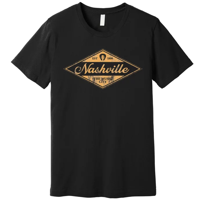 Retro Nashville Tennessee Vintage Throwback Guitar Kids Premium T-Shirt