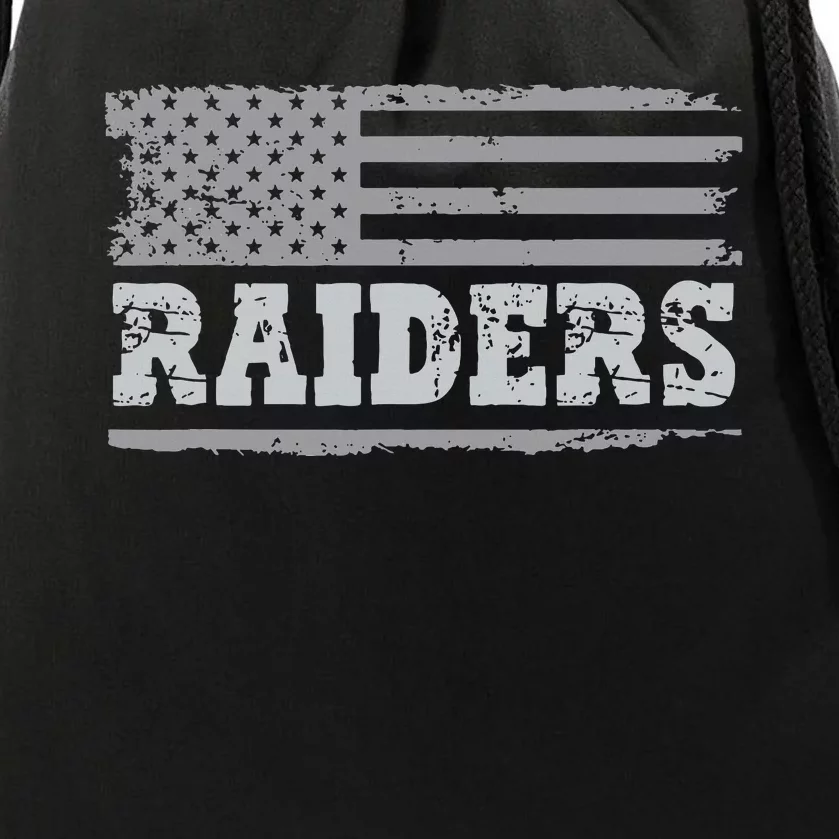 Raiders Name Usa Flag Gift Drawstring Bag