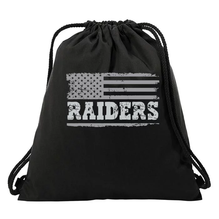 Raiders Name Usa Flag Gift Drawstring Bag