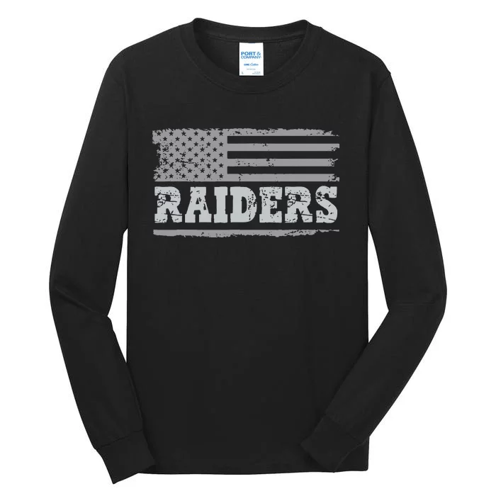 Raiders Name Usa Flag Gift Tall Long Sleeve T-Shirt