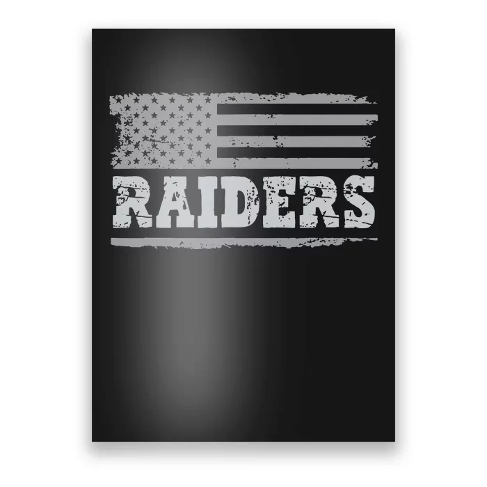 Raiders Name Usa Flag Gift Poster